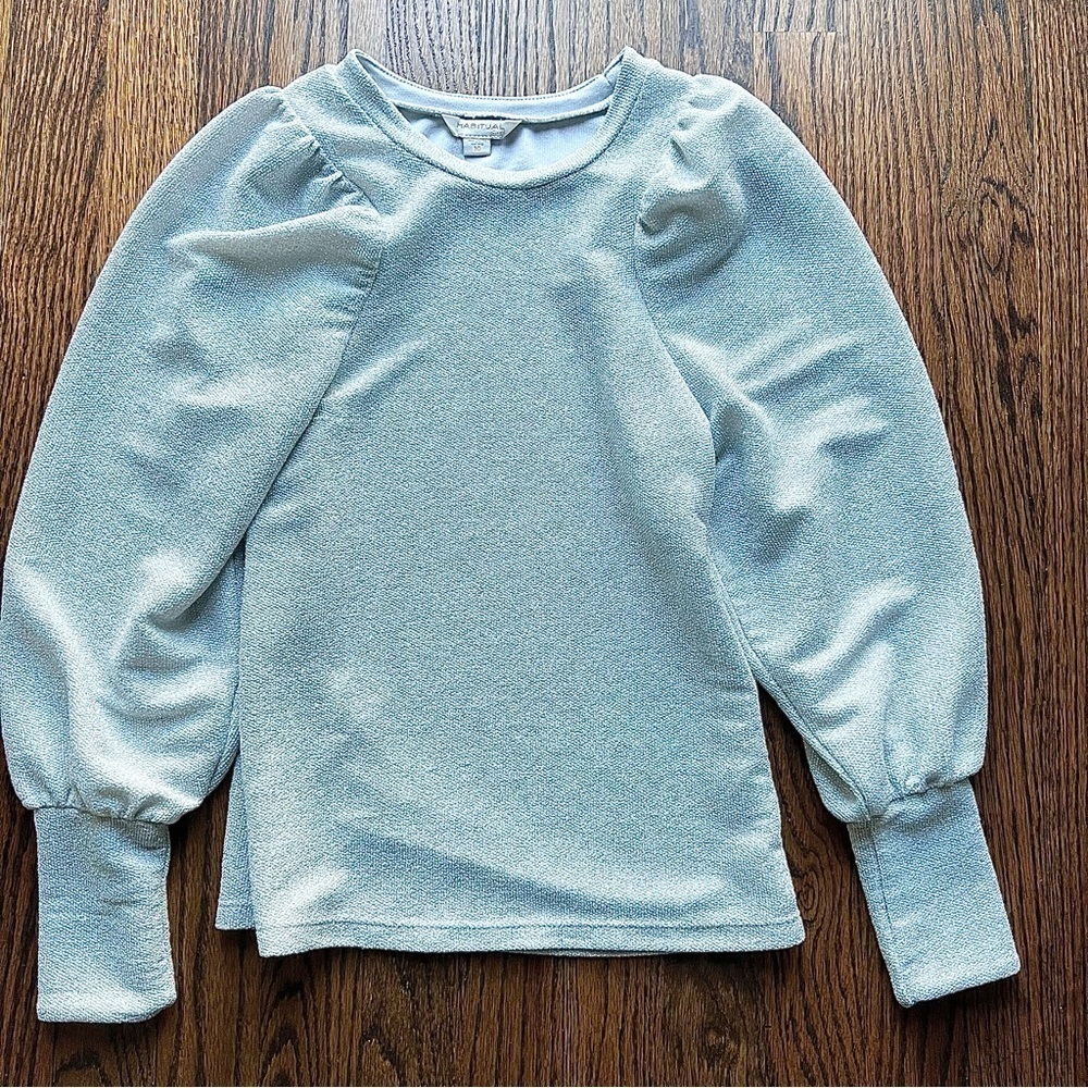 Habitual Kids Silver Glitter Sparkle Girl’s Sweater - 10